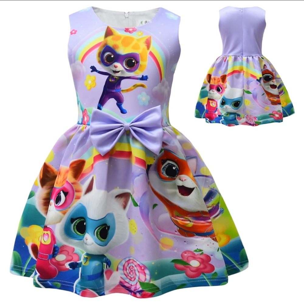 Super kitties Dress with Bow